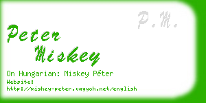 peter miskey business card